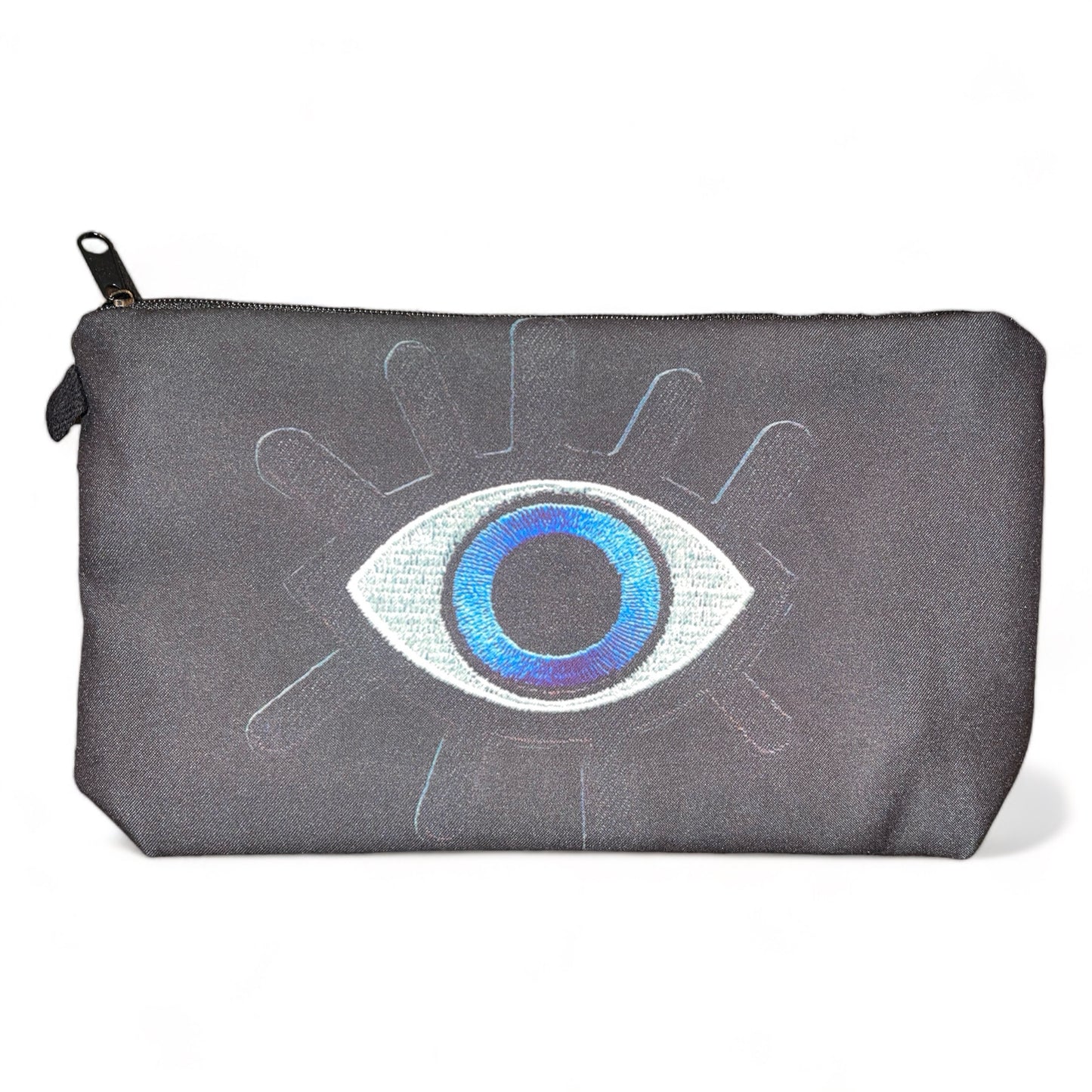 Veelzijdige Nazar Noir make-uptas/organizer met handige rits sluiting en ruime opbergruimte. Perfect voor make-up, toiletartikelen en accessoires, voegt charme en bescherming toe aan je dagelijkse routine.