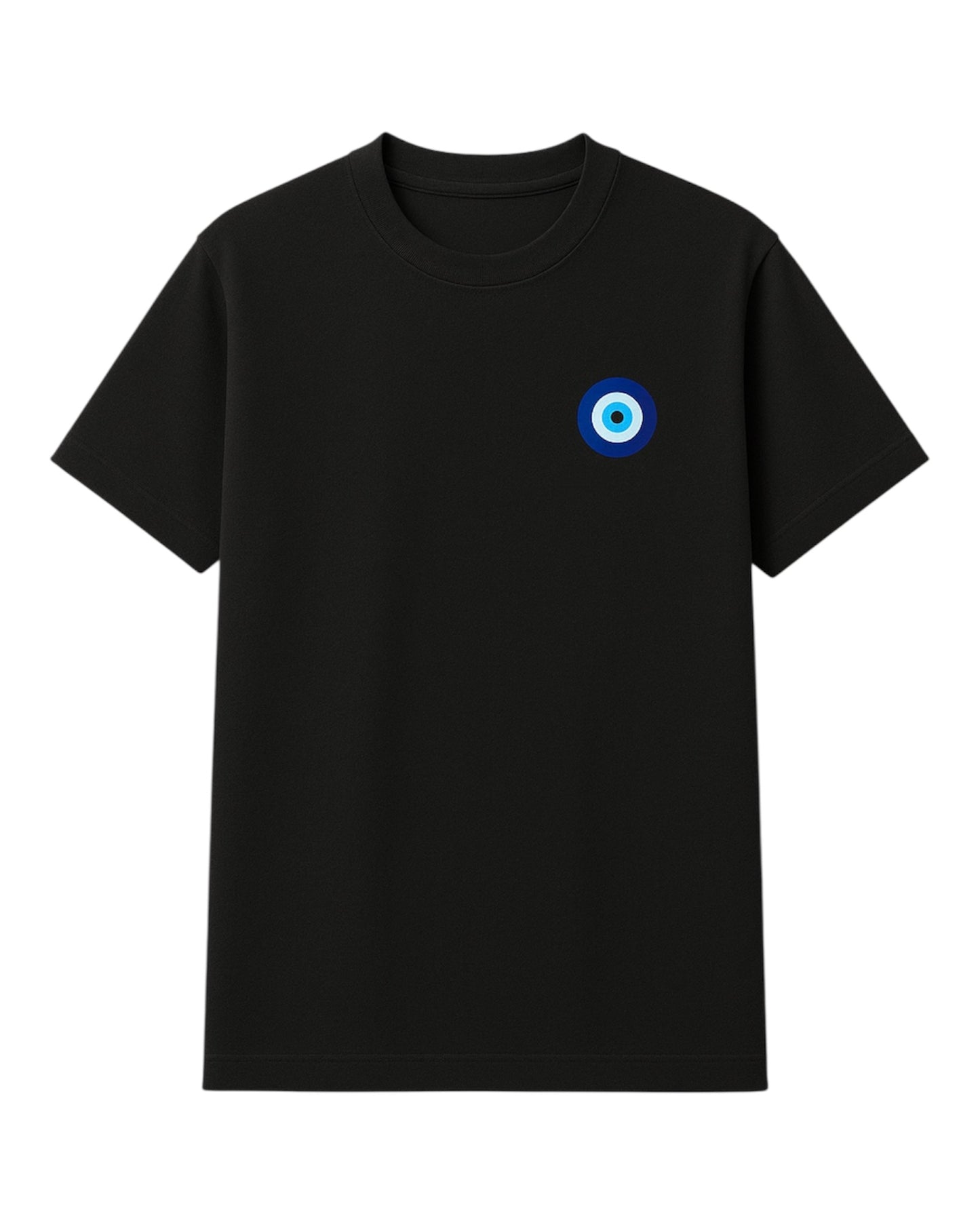 Unisex Shirt met Nazar Logo - Zwart, Minimalistisch