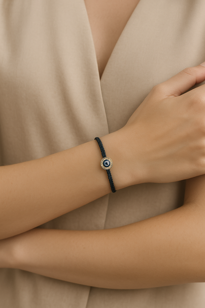 Boze Oog armband - Zwart