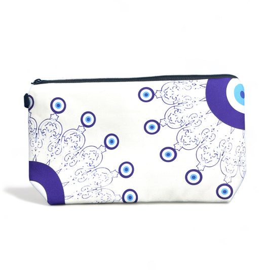 Veelzijdige Nazar Sunshine make-uptas/organizer: handige rits sluiting, ruime opbergruimte voor al je essentials. Voeg charme en bescherming toe aan je dagelijkse routine!
