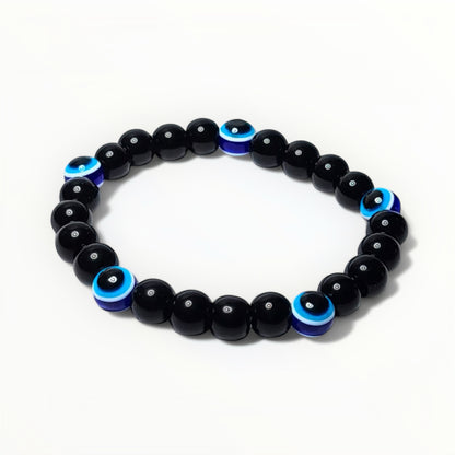 Armband kralen nazar unisex zwart