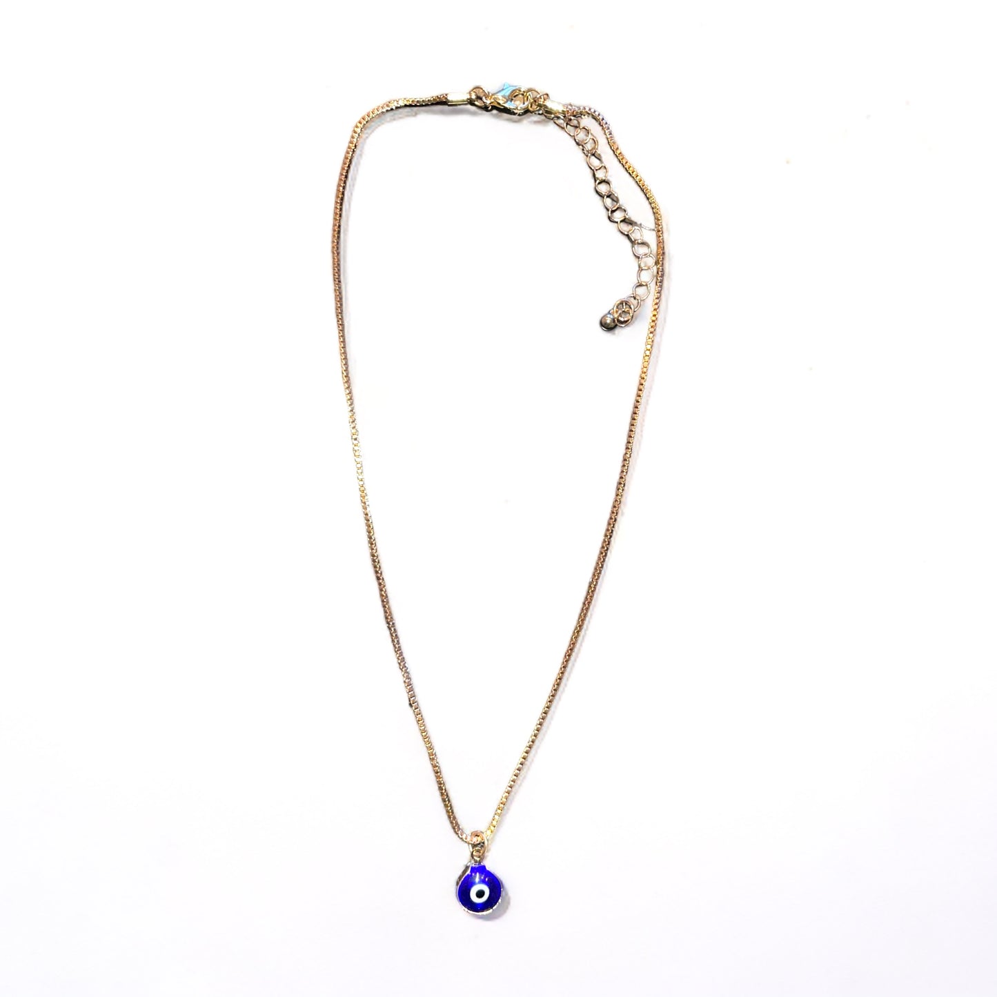 Gouden Nazar Sparkle ketting: minimalistisch en tijdloos ontwerp, gemaakt van hoogwaardig roestvrij staal. 40 cm lang, met een verlengketting van 7 cm. Voegt een vleugje glamour toe aan elke outfit, perfect als cadeau voor elke gelegenheid