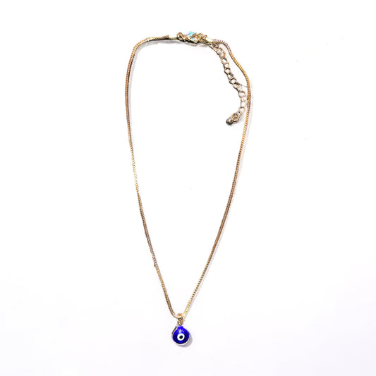 Gouden Nazar Sparkle ketting: minimalistisch en tijdloos ontwerp, gemaakt van hoogwaardig roestvrij staal. 40 cm lang, met een verlengketting van 7 cm. Voegt een vleugje glamour toe aan elke outfit, perfect als cadeau voor elke gelegenheid