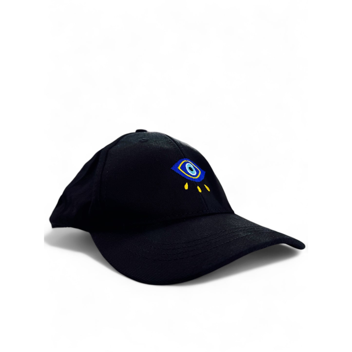 Boze Oog pet in zwart, unisex en gemaakt van 100% polyester voor comfort en duurzaamheid, een stijlvolle toevoeging aan je dagelijkse look.
